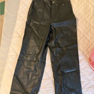Blank NYC Faux Leather Pants in Green
